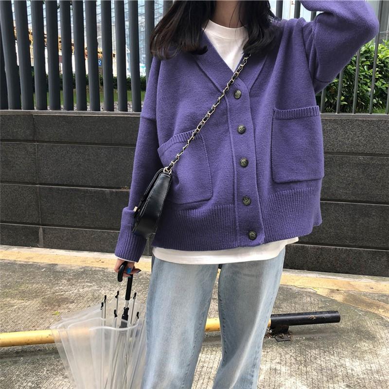 Women's Knits & Tees Sweaters Autumn Japan Style Outwear Student Long Sleeve V Neck Purple Cardigans Jacket Pull Femme Solid Retro Knitted J, White
Women's Knits & Tees Sweaters Autumn Japan Style Outwear Student Long Sleeve V Neck Purple Cardigans Jacket Pull Femme Solid Retro Knitted J, White