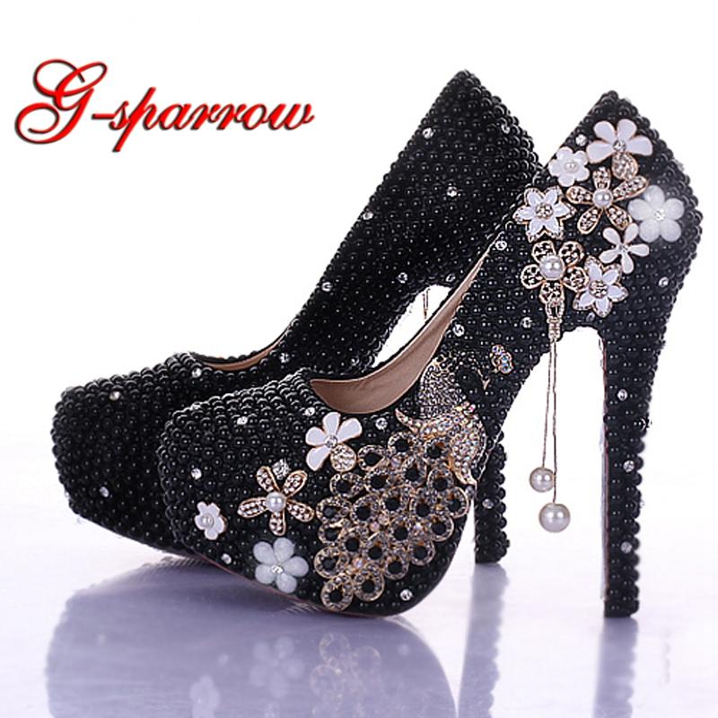 New Arrival Black Pearl Bridal Shoes Crystal Peacock Tassel High-heeled Platform Shoes Gorgeous Formal Dress Wedding, White 11cm heels
New Arrival Black Pearl Bridal Shoes Crystal Peacock Tassel High-heeled Platform Shoes Gorgeous Formal Dress Wedding, White 11cm heels
