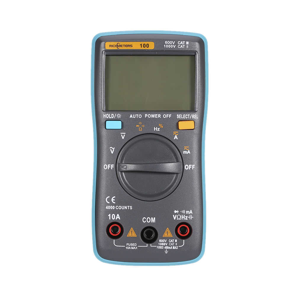LCD Digital Multimeter DMM Detector DC AC Voltage Voltmeter Ohm Meter Current Resistance Diode Capaticance Frequency Duty Ammeter Tester