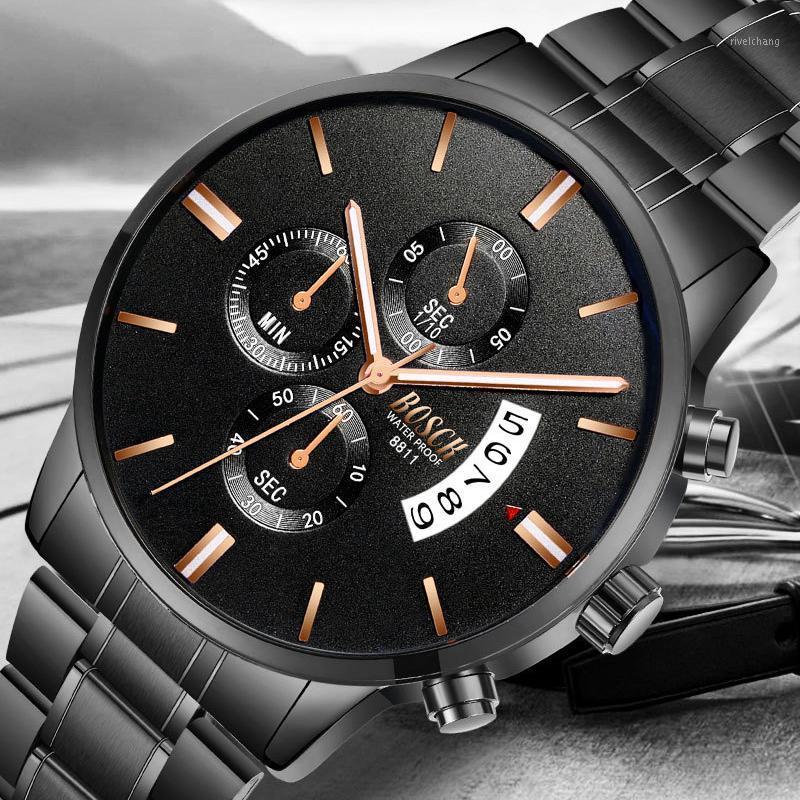 Wristwatches Luxruy Brand Watch Men Watches 2021 Wrist Male Business Clock Classic Design Quartz Hours Fashion Casual Relogio Masculino, Silver steel black
Wristwatches Luxruy Brand Watch Men Watches 2021 Wrist Male Business Clock Classic Design Quartz Hours Fashion Casual Relogio Masculino, Silver steel black