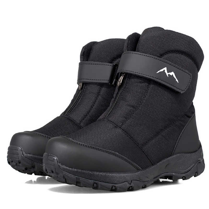 Winter Boots Men High-top Water-resistant Cotton Shoes Male Plus Velvet Warm Couple Snow Boots Northeast Outdoor Casual Shoes 210826