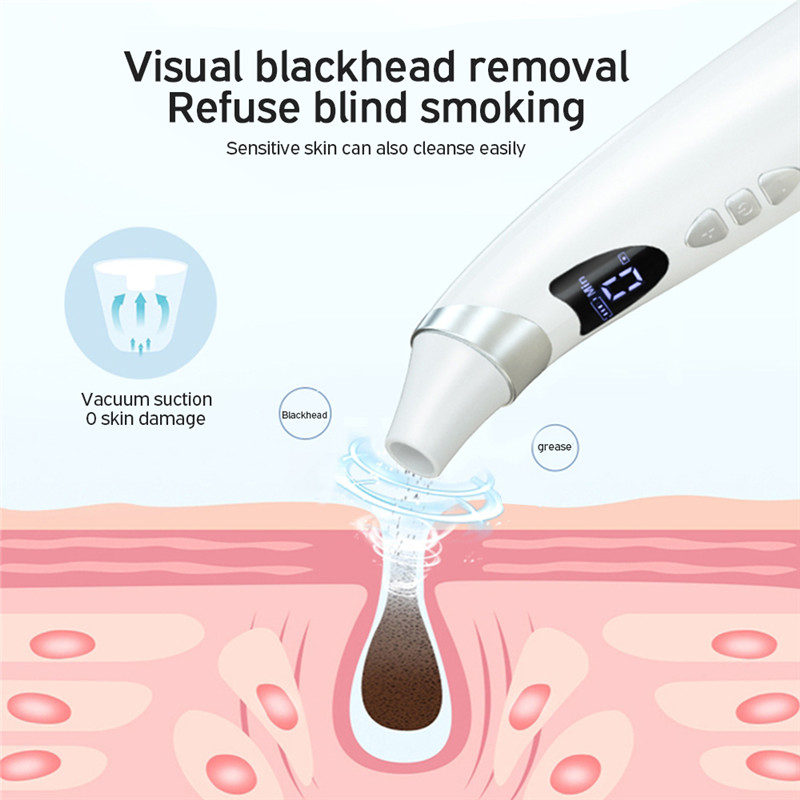 USB Rechargeable Visual Blackhead Remover Pore Cleaner WIFI Microscope Camera Vacuum Suction Deep Nose Cleasning Pimple Removal Limpiadora De Poros