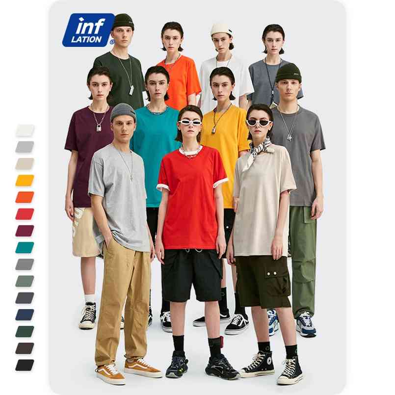 INFLATION Summer Men T-shirt Multicolor Short Sleeve T-Shirt Unisex 100% Cotton Tee Shirts Round Neck Casual Tees 035S16 210707, Fluorescent yellow
INFLATION Summer Men T-shirt Multicolor Short Sleeve T-Shirt Unisex 100% Cotton Tee Shirts Round Neck Casual Tees 035S16 210707, Fluorescent yellow