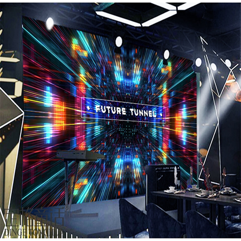 3D bar KTV box background wall E-sports Hotel wallpaper papel DE parede 3d stereoscopic wallpapersgame