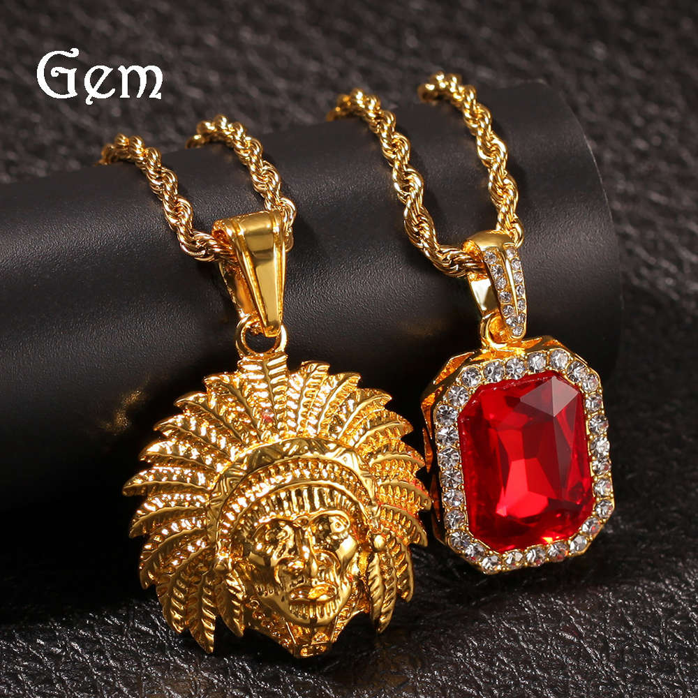 Hip hop gumeng chief pendant twist chain set fashion men's boutique accessories set
Hip hop gumeng chief pendant twist chain set fashion men's boutique accessories set