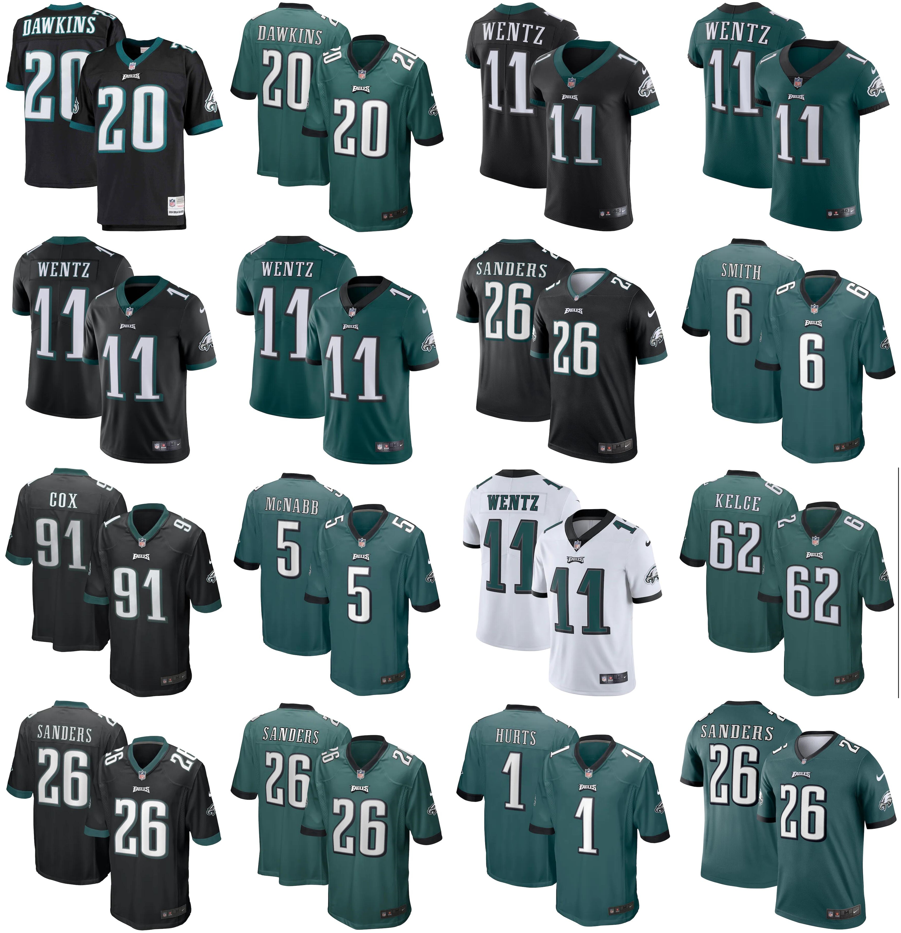 2021 American Football Jerseys Philadelphia Eagles Jersey Jalen 1 Hurts Carson 11 Wentz DeVonta 6 Smith Brian 20 Dawkins Miles 26 Sanders Stitched Size S-XXXL, As photo
2021 American Football Jerseys Philadelphia Eagles Jersey Jalen 1 Hurts Carson 11 Wentz DeVonta 6 Smith Brian 20 Dawkins Miles 26 Sanders Stitched Size S-XXXL, As photo