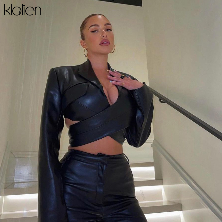 women fashion pu leather coat autumn new long sleeve v neck short jacket female streetwear office lady slim stretchplus size clothes, Black;gray
women fashion pu leather coat autumn new long sleeve v neck short jacket female streetwear office lady slim stretchplus size clothes, Black;gray