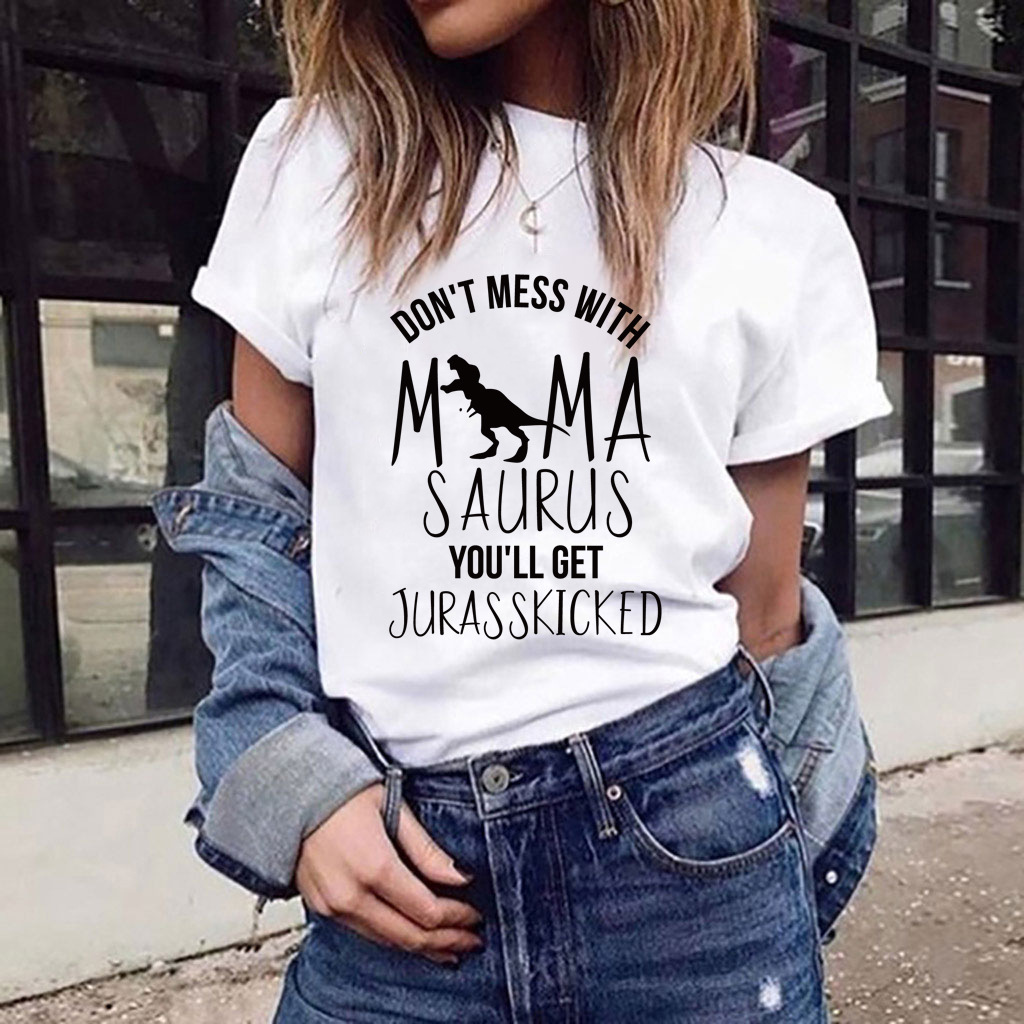 don't ms with mama women's crewneck t-shirt street tyrannosaurus letter female t-shirt, White
don't ms with mama women's crewneck t-shirt street tyrannosaurus letter female t-shirt, White