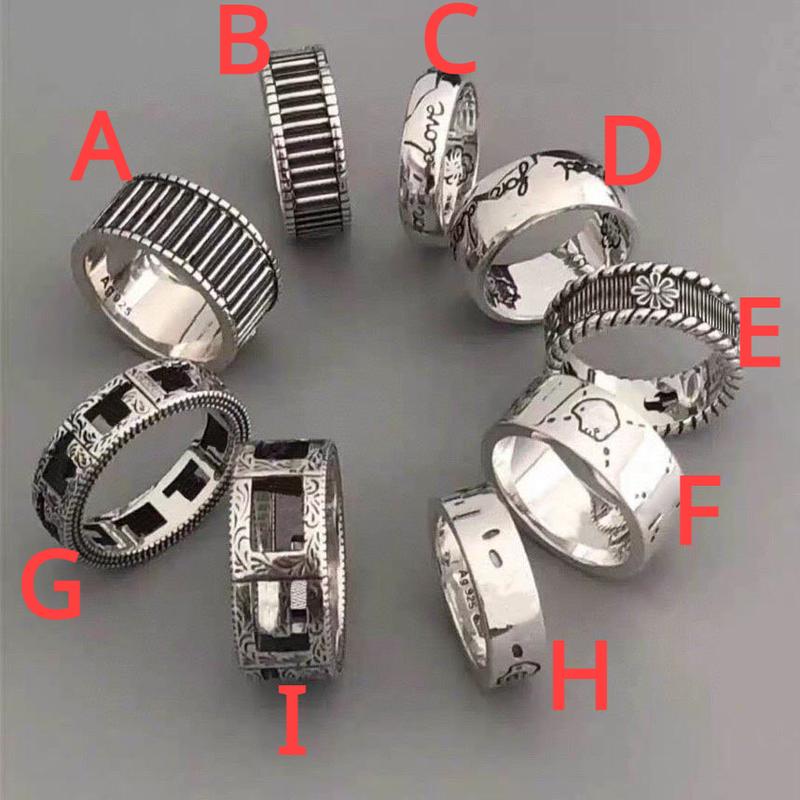 925 sterling silver skull rings moissanite anelli bague for mens and women Party promise jewelry gift with box