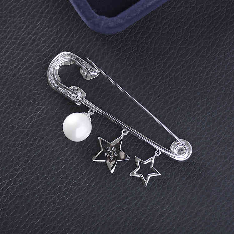 Korean Creative Brooch Five Pointed Star Clothing Accessories Silk Scarf Buckle Suit Waist Closing