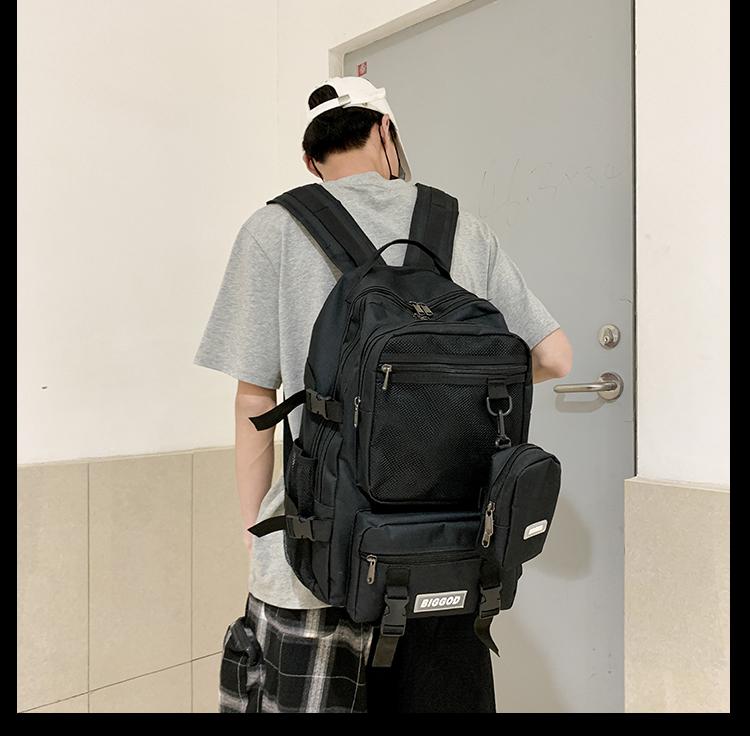 Backpack BB2872 Student Korean Harajuku Ulzzang Female Large Capacity Computer Travel Bag, Black
Backpack BB2872 Student Korean Harajuku Ulzzang Female Large Capacity Computer Travel Bag, Black