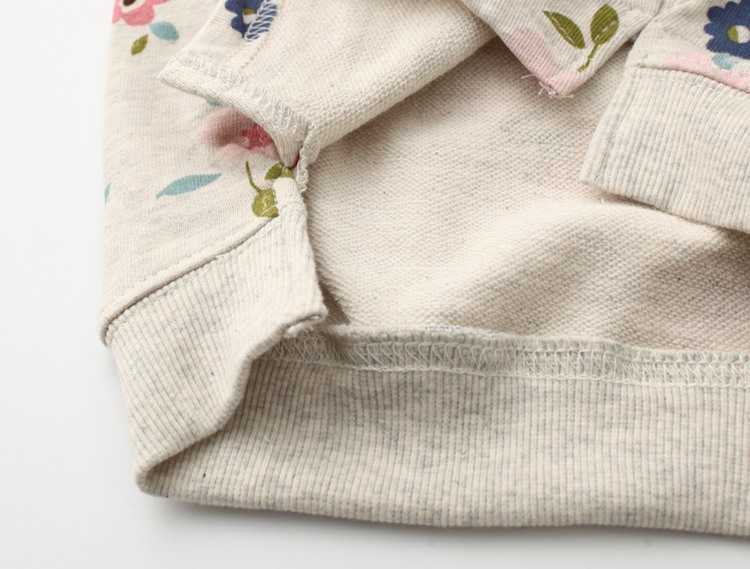 Baby Girls Autumn Printed Floral Sweater Long Sleeved Korean Bottoming Shirt Flowers Round Neck Kids Tops 211110