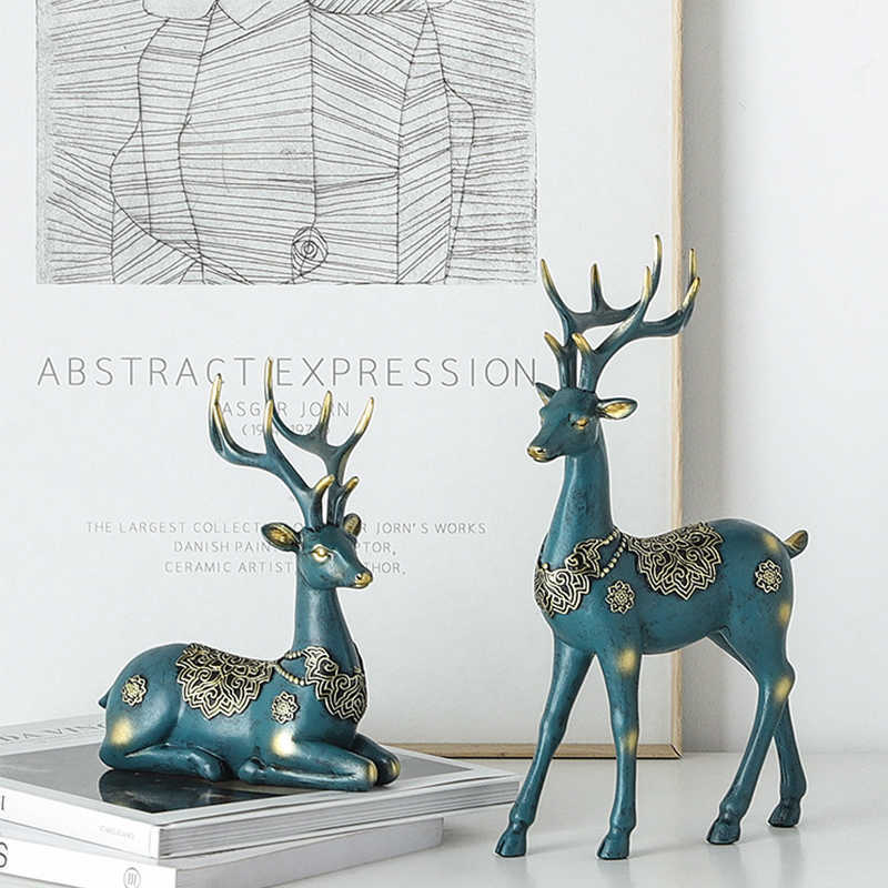 2pcs Lucky Deer Figurines Nordic Elk Resin Statue Crafts for Home Decoration Ornaments Christmas Decor Birthday Wedding Gift
2pcs Lucky Deer Figurines Nordic Elk Resin Statue Crafts for Home Decoration Ornaments Christmas Decor Birthday Wedding Gift