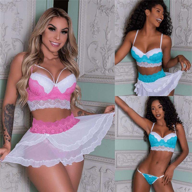 Bras Sets 2021 Women Sexy Lingerie Nightwear Dress Babydoll G-string Underwear Lace Bra Set Sleepwear Exotic, Blue
Bras Sets 2021 Women Sexy Lingerie Nightwear Dress Babydoll G-string Underwear Lace Bra Set Sleepwear Exotic, Blue