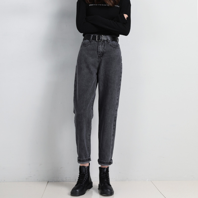 High-quality High-waisted Jeans Women teenagers Loose Daddy Pants Carrot Pants Female girls Student Harem Pants Women 210222