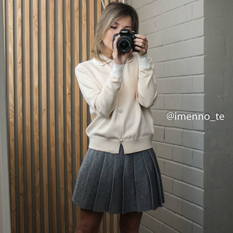 GIGOGOU Short Knit Women Mini Skirt High Waist Pleated A Line Skirt Preppy Style Ladies Unbrella Sweater Skirt Jupe Saia Faldas 210306