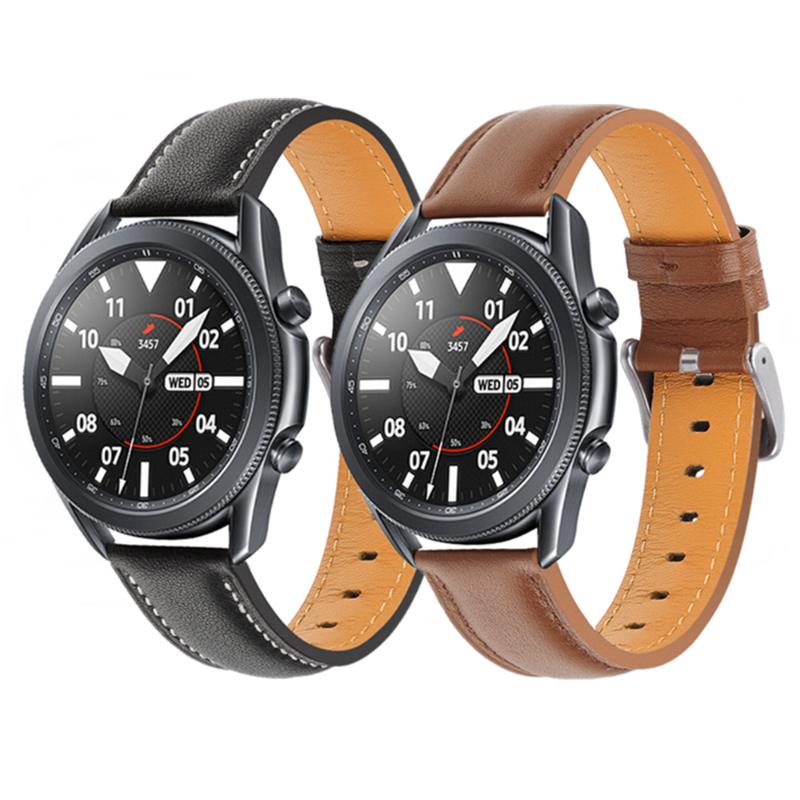 

Watch Bands 20/22mm Watchband For Samsung Gear S2/S3 Galaxy Watch3 Active2 42/46mm Bracelet Leather Strap Huawei GT2 Wristband Correa
