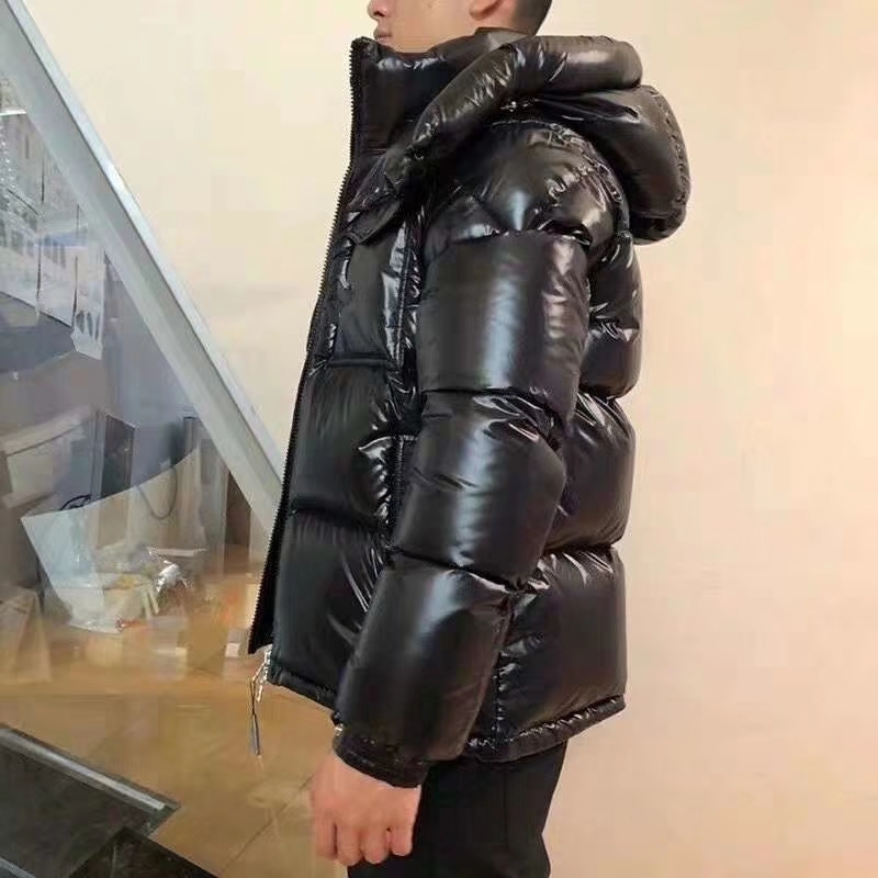 winter new men's hooded casual down jacket thick and warm men's winter clothing black waterproof Double row zipper padded coat 201225