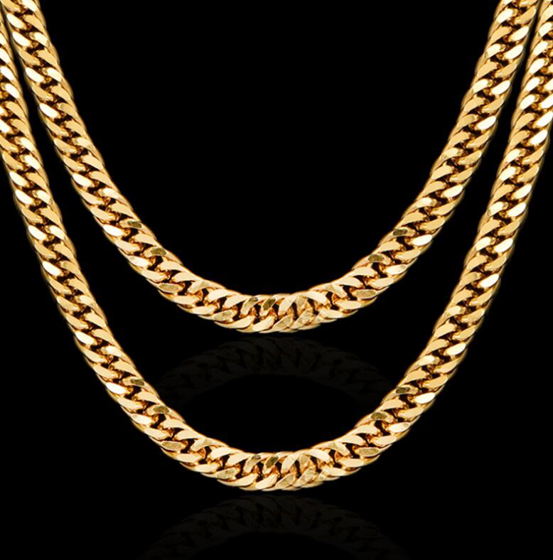 Fine wedding Jewelry 24K Real YELLOW GOLD CHAIN INISH SOLID HEAVY 8MM XL MIAMI CUBAN CURN LINK NECKLACE CHAIN Packaged Uncond