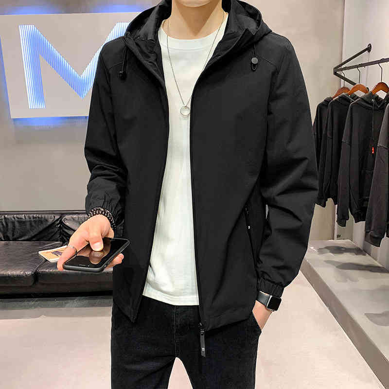 men's coat 2021 spring and autumn new loose leisure brand et fashion student top, Black
men's coat 2021 spring and autumn new loose leisure brand et fashion student top, Black