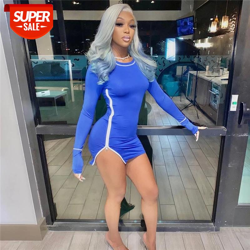 hirigin Side Zipper Athleisure Bodycon Dresses Women Long Sleeve Spring 2021 Solid Skinny Sporty Casual Mini Dress Slim Fashion #hz5V, Black;gray 
hirigin Side Zipper Athleisure Bodycon Dresses Women Long Sleeve Spring 2021 Solid Skinny Sporty Casual Mini Dress Slim Fashion #hz5V, Black;gray