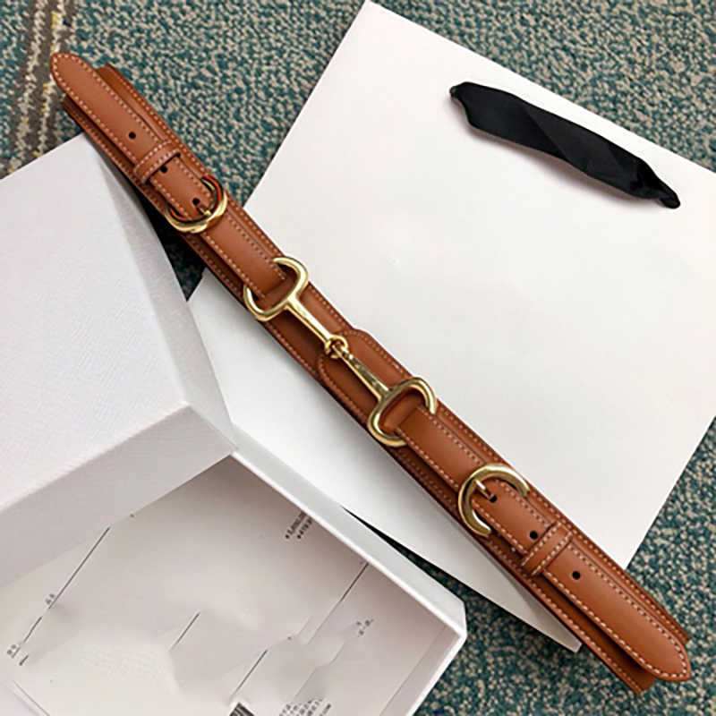 Genuine Leather Belt Women Fashion Horse-bit Decoration High End Hardware Cummerbunds Female Show Accessory Q0625