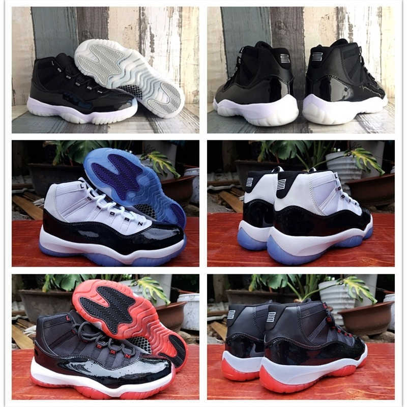 Newest 11 25th Anniversary Black White Metallic Sliver Men Sports Shoes Fashion Jumpman 11s Bred Red Mens Athletic Sneaker with box
Newest 11 25th Anniversary Black White Metallic Sliver Men Sports Shoes Fashion Jumpman 11s Bred Red Mens Athletic Sneaker with box