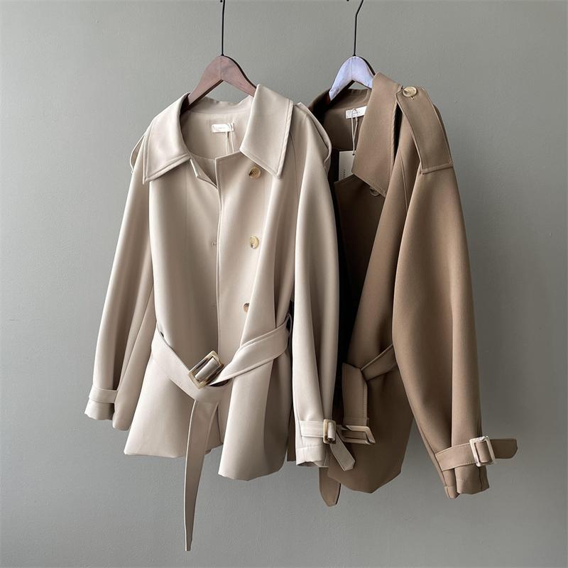 Women's Trench Coats Spring Style Korean Temperament Casual Short Pure Color Belt Coat Top Z, Tan;black
Women's Trench Coats Spring Style Korean Temperament Casual Short Pure Color Belt Coat Top Z, Tan;black