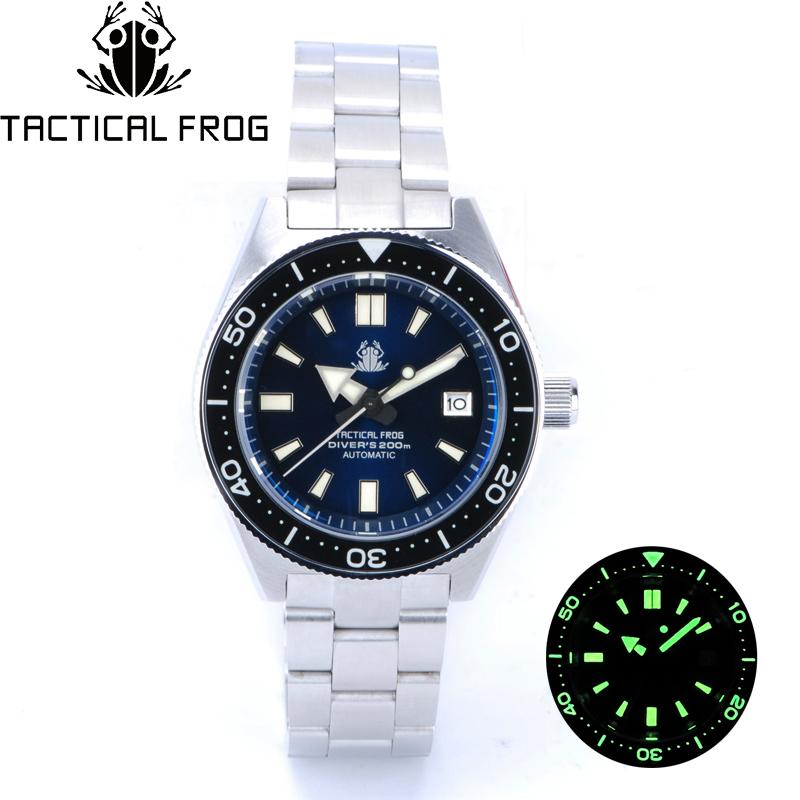 Wristwatches Tactical Frog 62MAS Homage Diver Watches 44mm Dial NH35 Automatic Mechanical Men Watch Stainless Bracelet Date C3 Luminous 20Ba, Green dial
Wristwatches Tactical Frog 62MAS Homage Diver Watches 44mm Dial NH35 Automatic Mechanical Men Watch Stainless Bracelet Date C3 Luminous 20Ba, Green dial