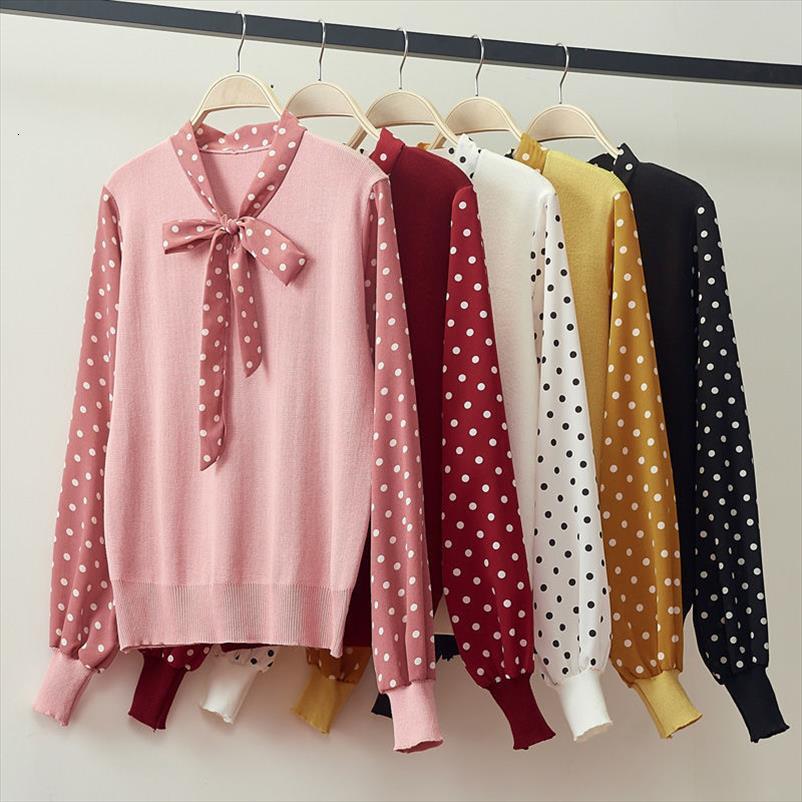 Woman Pullover Bowknot Loose Women Sweater Autumn Winter Polka Dot Top Femme Chandails, Yellow
Woman Pullover Bowknot Loose Women Sweater Autumn Winter Polka Dot Top Femme Chandails, Yellow