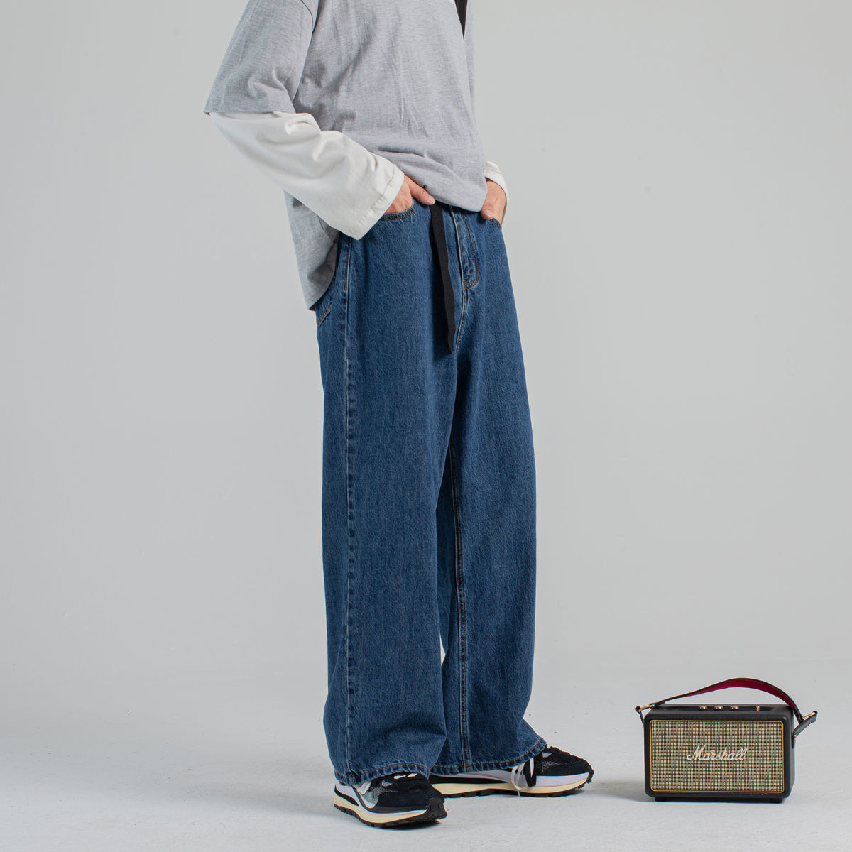 2021 New Men's Fashion Wide Leg Baggy Homme Biker Denim Trousers Classic Cargo Pocket Jeans Blue Daddy Casual Pants S-2xl Fbkb, Navy blue
2021 New Men's Fashion Wide Leg Baggy Homme Biker Denim Trousers Classic Cargo Pocket Jeans Blue Daddy Casual Pants S-2xl Fbkb, Navy blue