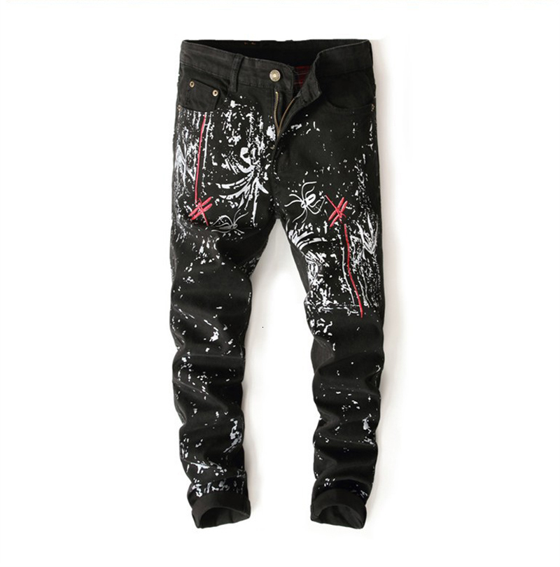 2021 New Men's Male Fashion Dragonfly Embroidery Printed Jeans Black Slim-fit Painted Long Pants Trousers U6qj, Beige
2021 New Men's Male Fashion Dragonfly Embroidery Printed Jeans Black Slim-fit Painted Long Pants Trousers U6qj, Beige