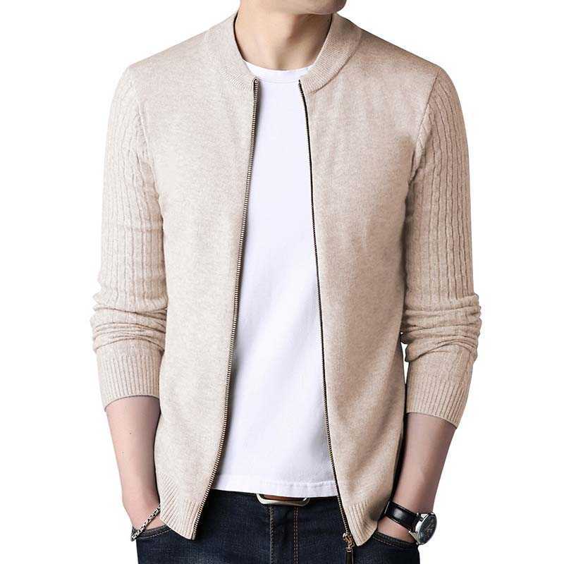 URSPORTTECH Cardigan Sweater Men Jacket Zipper Pullover Sweater Coats Male Casual Knitwear Thin Sweatercoats Plus Size M-XXXL 210528