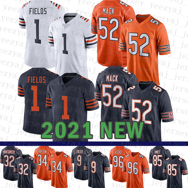 2021 New Chicagos Mens Bear Women American Football Jersey Youth 1 Justin Fields 52 Khalil Mack 9 Nick Foles 32 David Montgomery 34 Walter Payton 85 Cole Kmet Robinson, Mens-xiongdui
2021 New Chicagos Mens Bear Women American Football Jersey Youth 1 Justin Fields 52 Khalil Mack 9 Nick Foles 32 David Montgomery 34 Walter Payton 85 Cole Kmet Robinson, Mens-xiongdui