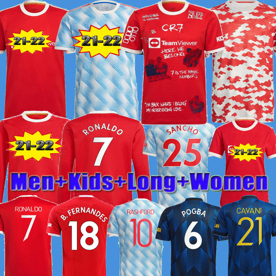 21 22 SANCHO ManCHester soccer jerseys UNITE Thailand MAN BRUNO FERNANDES LINGARD POGBA RASHFORD football shirt UTD 2021 2022 men kids kit sets, Cr7
21 22 SANCHO ManCHester soccer jerseys UNITE Thailand MAN BRUNO FERNANDES LINGARD POGBA RASHFORD football shirt UTD 2021 2022 men kids kit sets, Cr7
