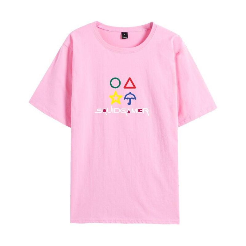 women's t-shirt squid game li zhengzai south korea tv series around short sleeve pink quality cotton sweat-absorbent fashion exp, White
women's t-shirt squid game li zhengzai south korea tv series around short sleeve pink quality cotton sweat-absorbent fashion exp, White