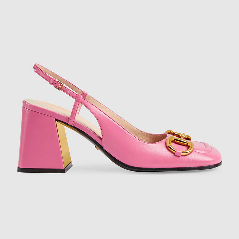 

Genuine leather Sandals for Women mid-heel slingback with Horsebit Latest Arrive Italian fashion Brand woman's Sandal Size 35-42