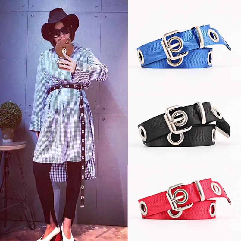 Belts Long Personality Harajuku Casual Ring Black Metal Belt Students Jean Canvas Waist Tide Silver Pin Buckle, Black;brown
Belts Long Personality Harajuku Casual Ring Black Metal Belt Students Jean Canvas Waist Tide Silver Pin Buckle, Black;brown