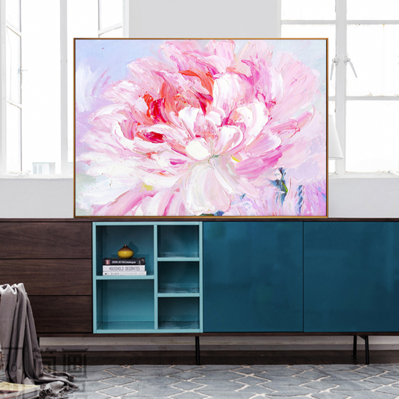 Pink Flower Posters And Prints Abstract Canvas Painting Wall Art For Living Room Decorative Pictures Frameless