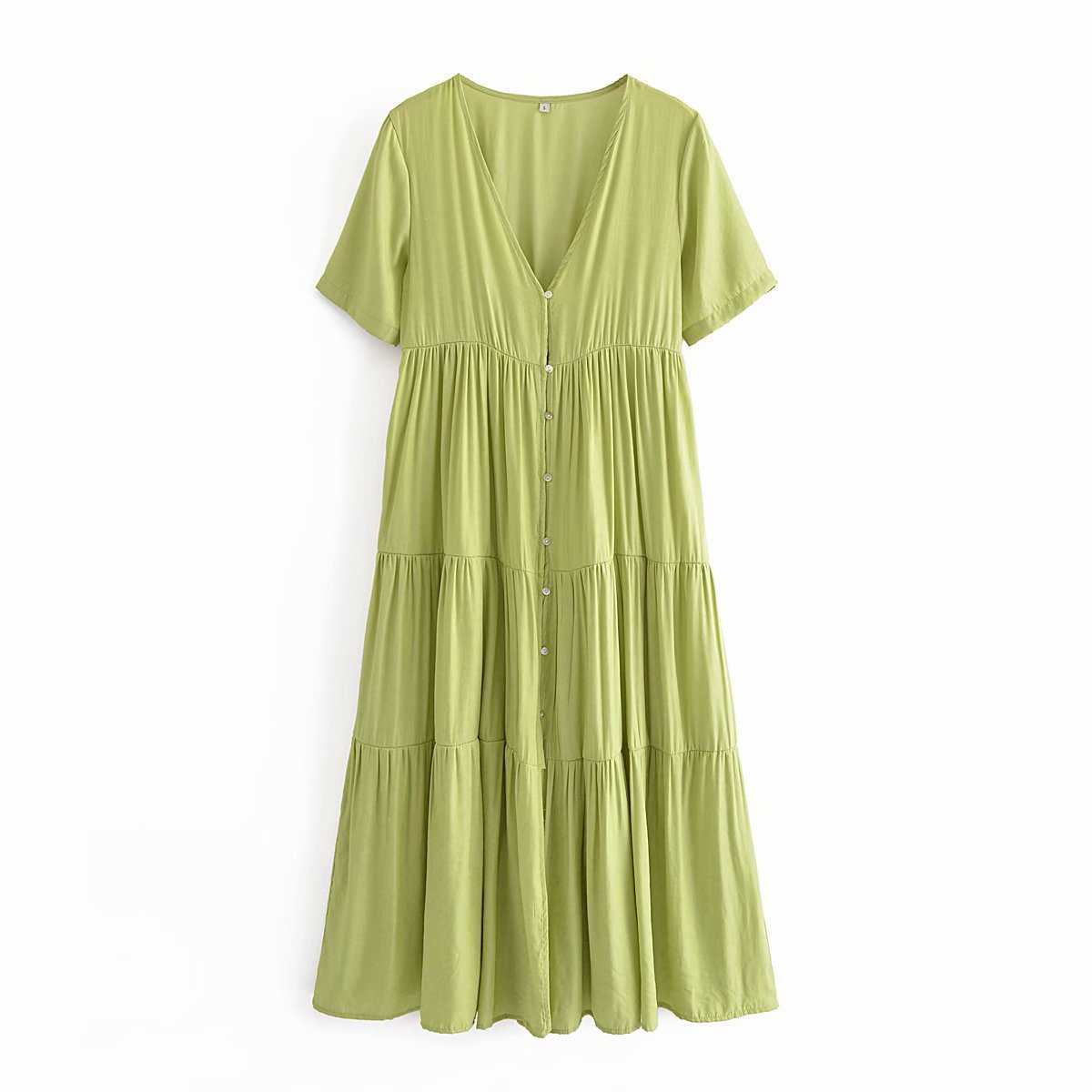 Summer Shirt Dress Women Short Sleeves Elegant Casual Chic Lady Loose Maxi Dress Woman Robe Femme 210709, Green
Summer Shirt Dress Women Short Sleeves Elegant Casual Chic Lady Loose Maxi Dress Woman Robe Femme 210709, Green