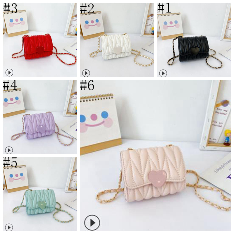 Baby Bag Girls Messenger PU Handbag Fashion Princess Shoulder Bags Clutch Purse Lovely Accessories 6 Colors Optional BT6653