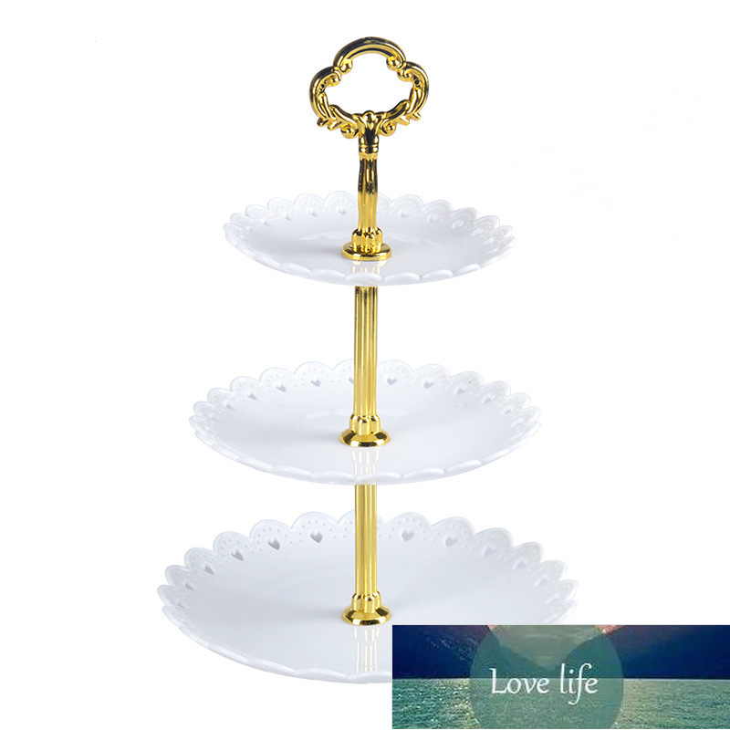3-Tier Tray Holiday Party 3-Tier Fruit Tray Dessert Candy Tray Cake Stand Self Display Home Table Decoration Plastic Plates Factory price expert desig