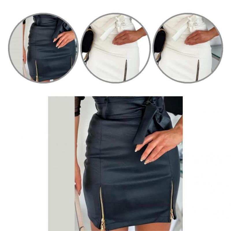 Skirts Lady Skirt Solid Color Split Faux Leather Slim Pencil For Parties, Khaki
Skirts Lady Skirt Solid Color Split Faux Leather Slim Pencil For Parties, Khaki