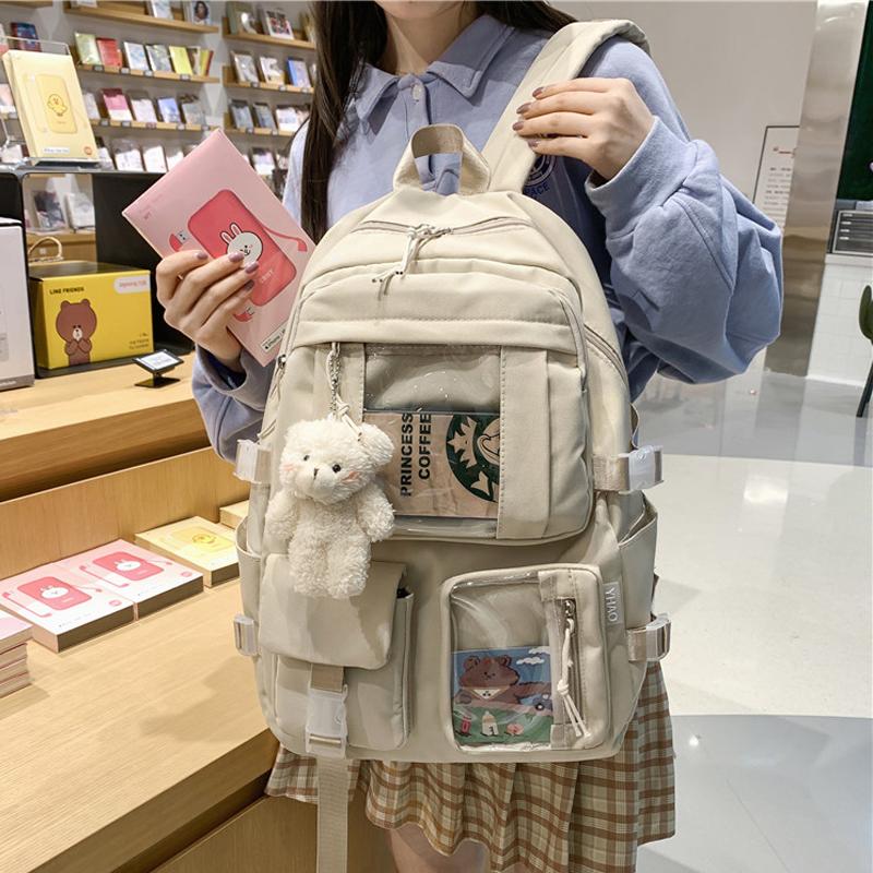 Backpack EnoPella Fashion Waterproof Women Kawai Shoulder Cute School Bag For Teenager Girls Student Female Mochila, White yh8580
Backpack EnoPella Fashion Waterproof Women Kawai Shoulder Cute School Bag For Teenager Girls Student Female Mochila, White yh8580