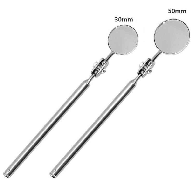 Telescoping Inspection Stainless Steel Extendable Mechanic Mirror with Long Handle Tool for Technicians Mechanics Contractors