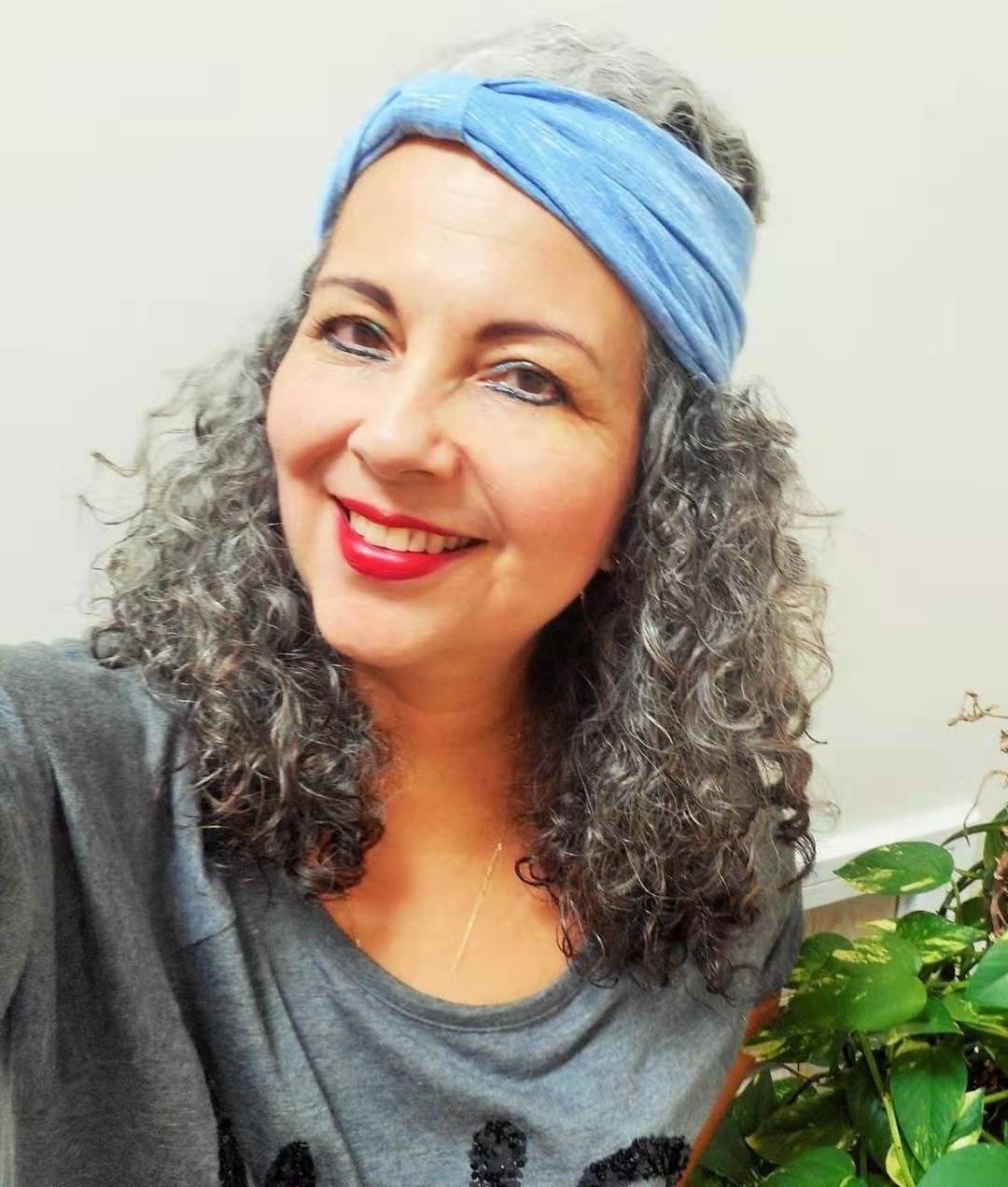 Natural Soft curly gray ponytail hairpiece wraps drawstring salt and pepper natural highlights silver long curly ponytail hair extension