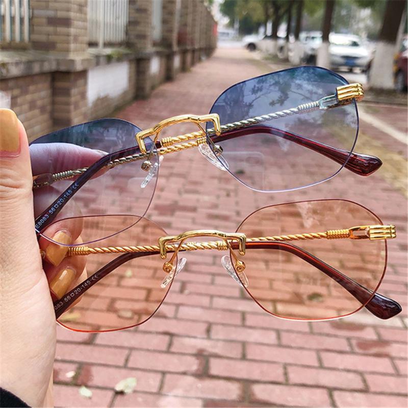 Sunglasses 1PC Rimless Metal Gold Gradient Lens Sun Glasses Unisex Oversized Frameless Brand Design Vintage UV400 Ladies Shades
Sunglasses 1PC Rimless Metal Gold Gradient Lens Sun Glasses Unisex Oversized Frameless Brand Design Vintage UV400 Ladies Shades