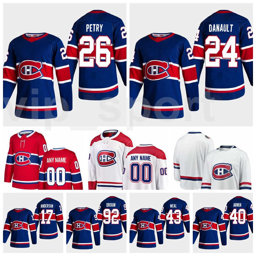 Montreal Canadiens Reverse Retro Ice Hockye Jersey 15 Jesperi Kotkaniemi 24 Phillip Danault 26 Jeff Petry 17 Josh Anderson 40 Joel Armia, Blue
Montreal Canadiens Reverse Retro Ice Hockye Jersey 15 Jesperi Kotkaniemi 24 Phillip Danault 26 Jeff Petry 17 Josh Anderson 40 Joel Armia, Blue