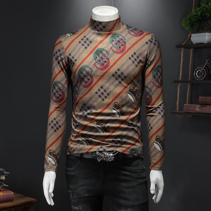 2023 autumn and winter men's new tops brushed long-sleeved T-shirts light luxury fashion trend business casual handsome bottoming shirts, Black
2023 autumn and winter men's new tops brushed long-sleeved T-shirts light luxury fashion trend business casual handsome bottoming shirts, Black
