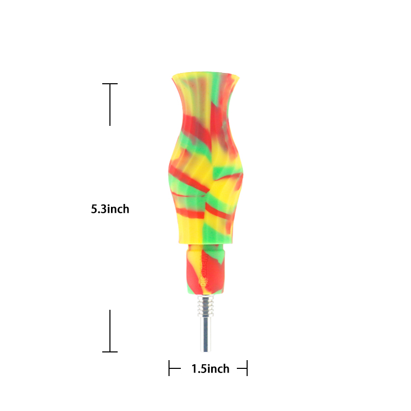 Waxmaid 5.3 inches smoking accessories Nectar Collector with a Titanium nail mini oil rigs silicone hookah pipe for retail
Waxmaid 5.3 inches smoking accessories Nectar Collector with a Titanium nail mini oil rigs silicone hookah pipe for retail